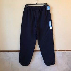 Hanes Premium Mens NEW Navy Sweatpants Pockets